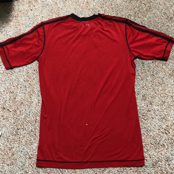 Boys Adidas Climalite Baseball graphic Red/Black Top size L - Picture 6 of 8